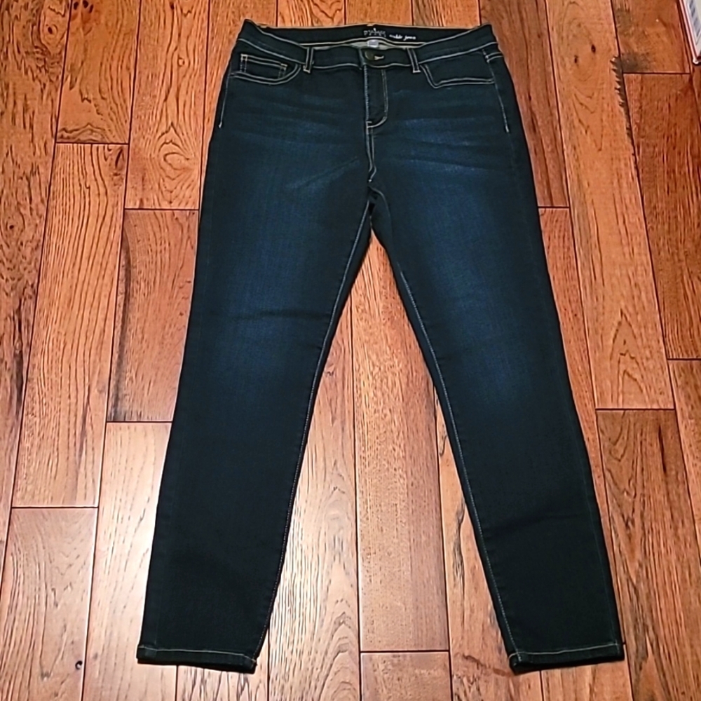 Soho New York & Company Ankle Jeans Dark Blue Denim - 10